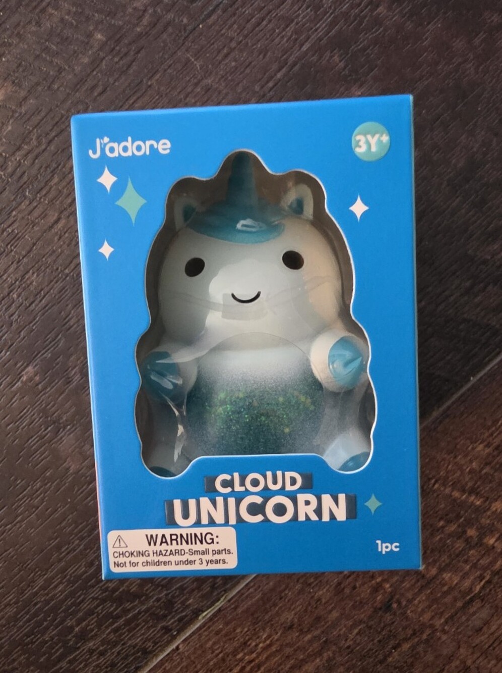 J’adore Cloud Unicorn Squishy Blue Glitter Sensory Fidget Toy NEW